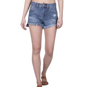 Vanilla Star Women’s Jean Distressed Festival Shorts Size 9